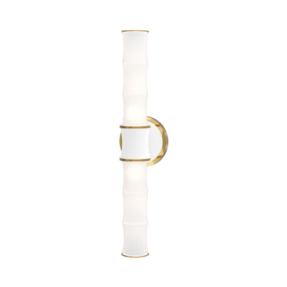 Kane Vertical Wall Light in Matte Daisy/Modern Brass.