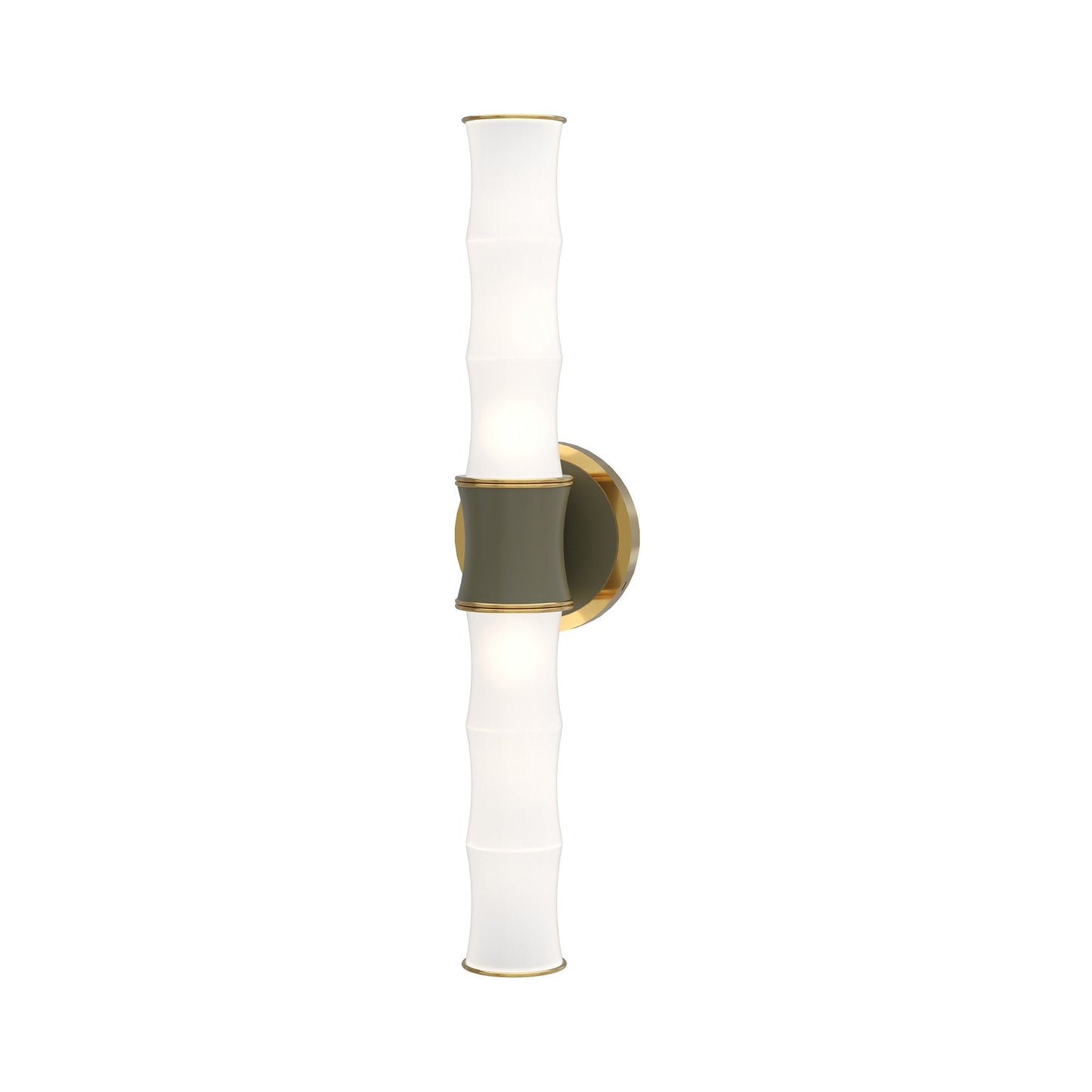Kane Vertical Wall Light in Matte Smokey Taupe/Modern Brass.