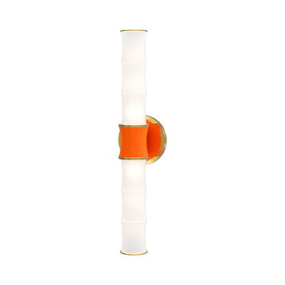 Kane Vertical Wall Light in Pumpkin/Modern Brass.