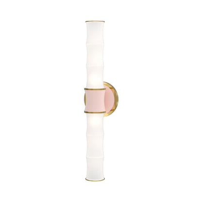 Kane Vertical Wall Light in Rose Water/Modern Brass.