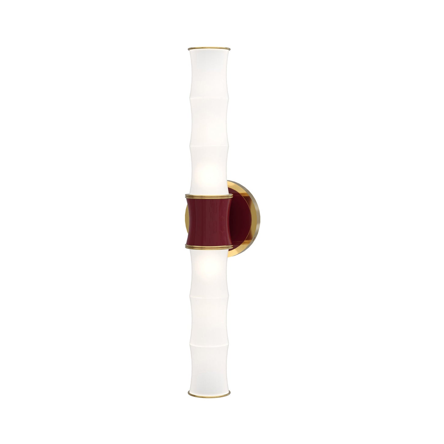 Kane Vertical Wall Light in Sugar Plum/Modern Brass.