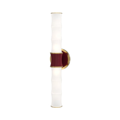 Kane Vertical Wall Light in Sugar Plum/Modern Brass.