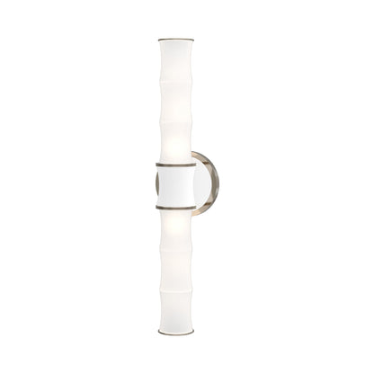 Kane Vertical Wall Light in Daisy/Polished Nickel.