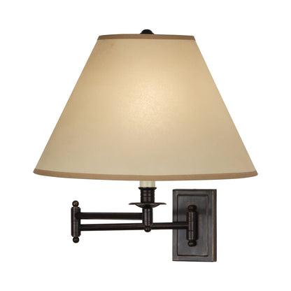 Kinetic Swing Arm Wall Light in Deep Patina Bronze/Translucent Flax.