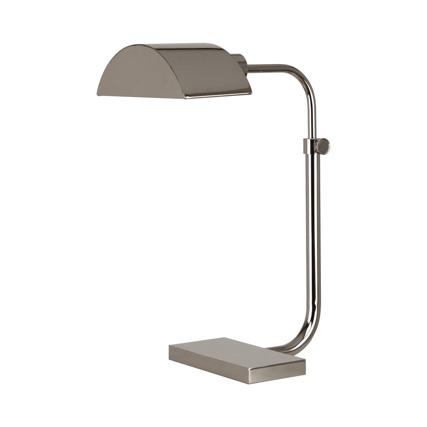 Koleman Adjustable Table Lamp in Polished Nickel.