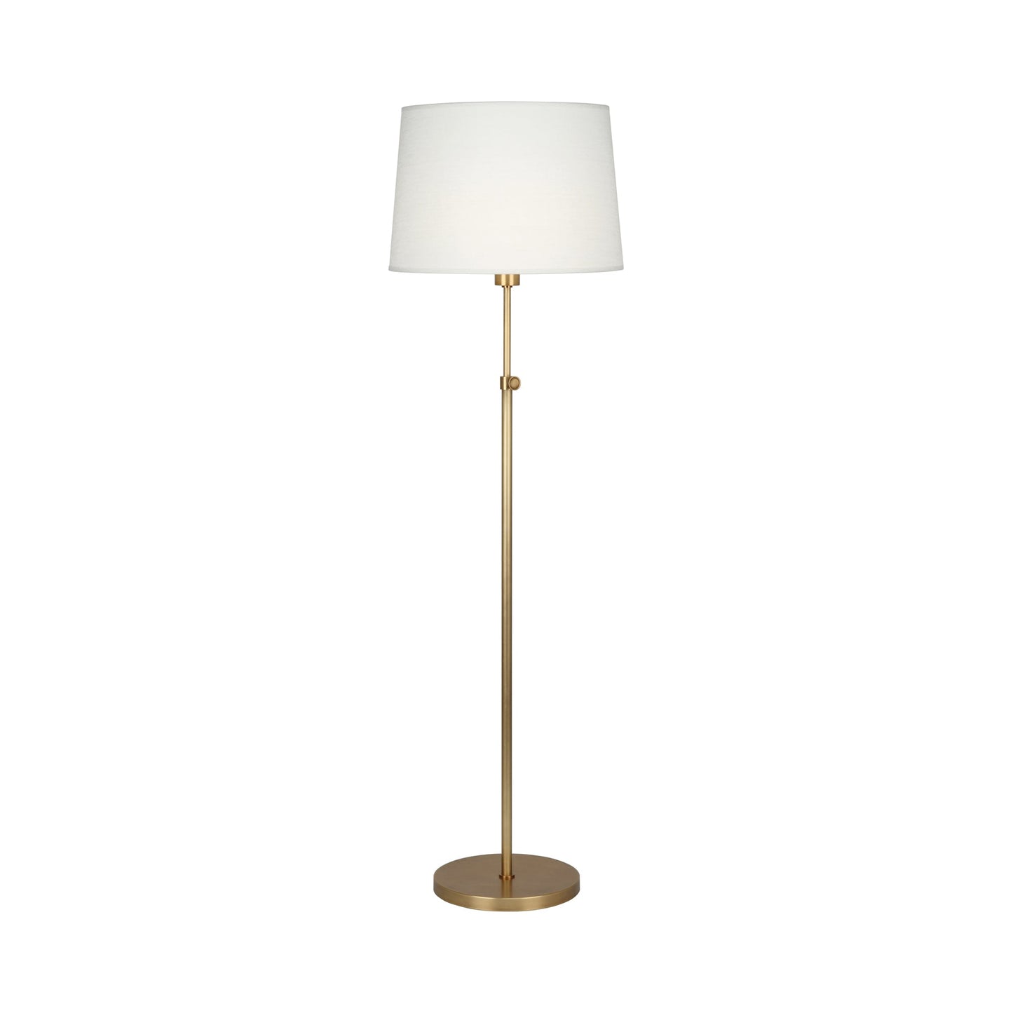 Koleman Floor Lamp in Aged Brass.