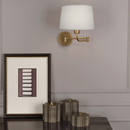 Koleman Swing Arm Wall Light in living room.