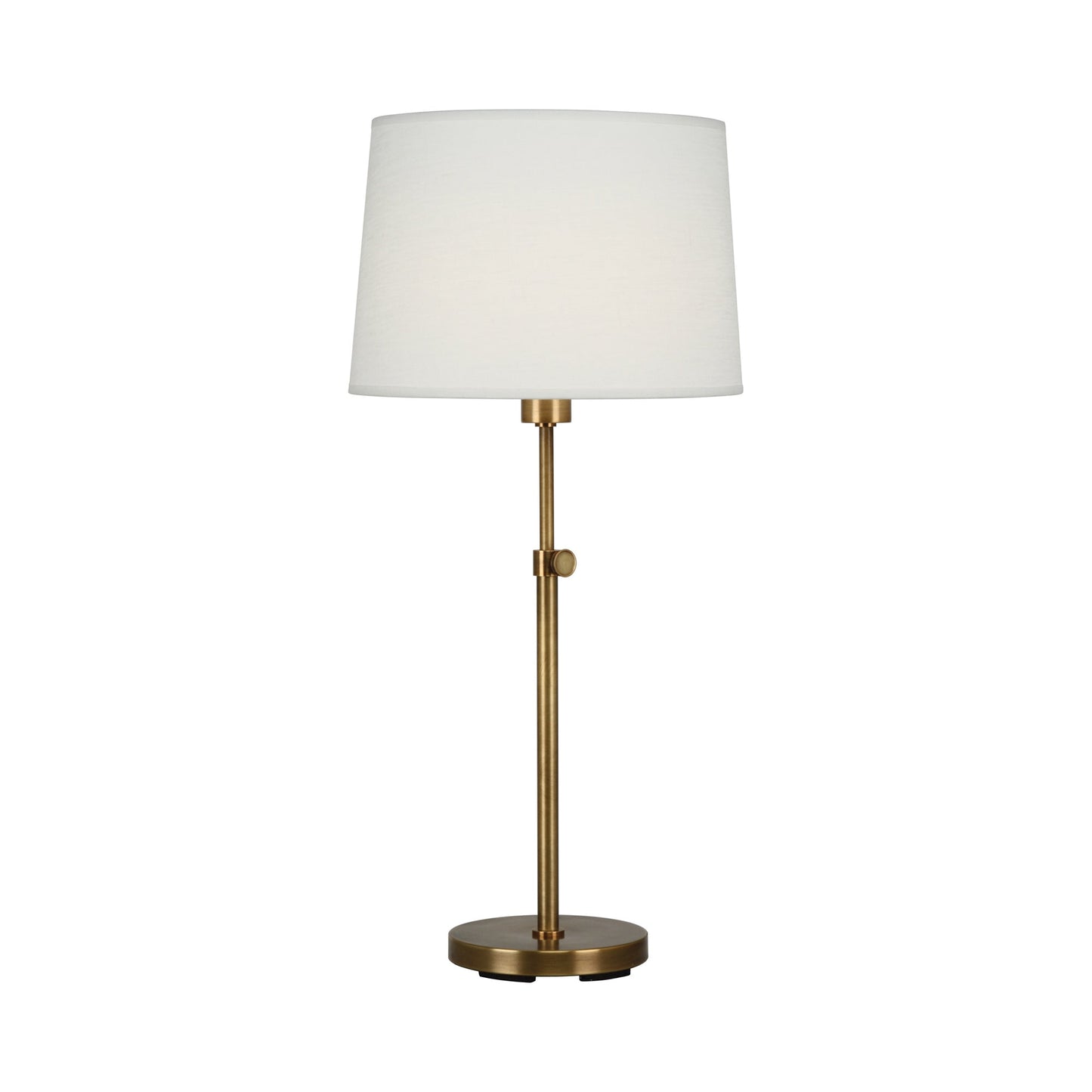Koleman Table Lamp in Aged Brass.