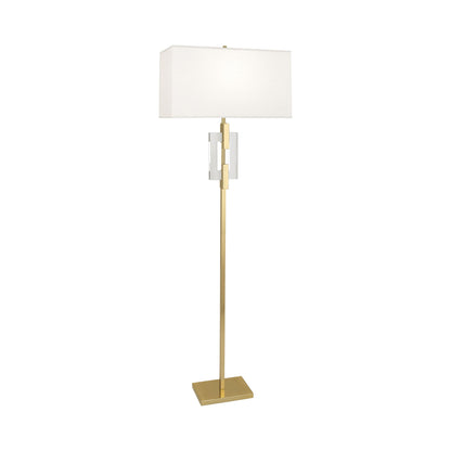 Lincoln Floor Lamp in Modern Brass/Pearl.