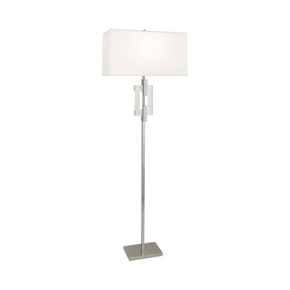 Lincoln Floor Lamp in Polished Nickel/Pearl.