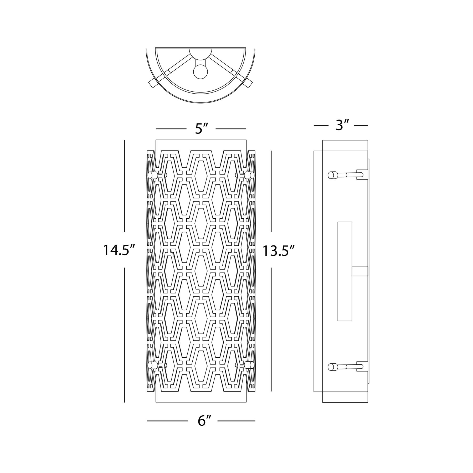 Marcel Wall Light - line drawing.