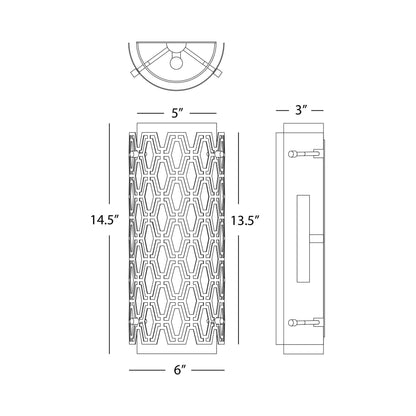 Marcel Wall Light - line drawing.
