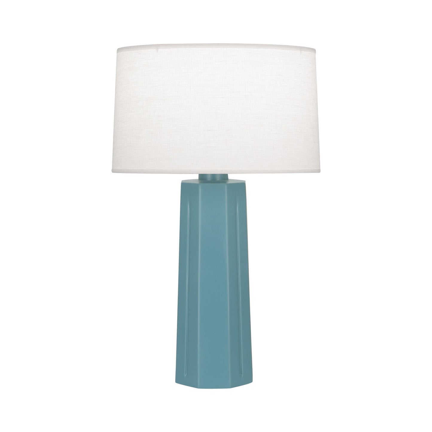Mason Table Lamp in Matte Steel Blue.