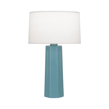 Mason Table Lamp in Matte Steel Blue.
