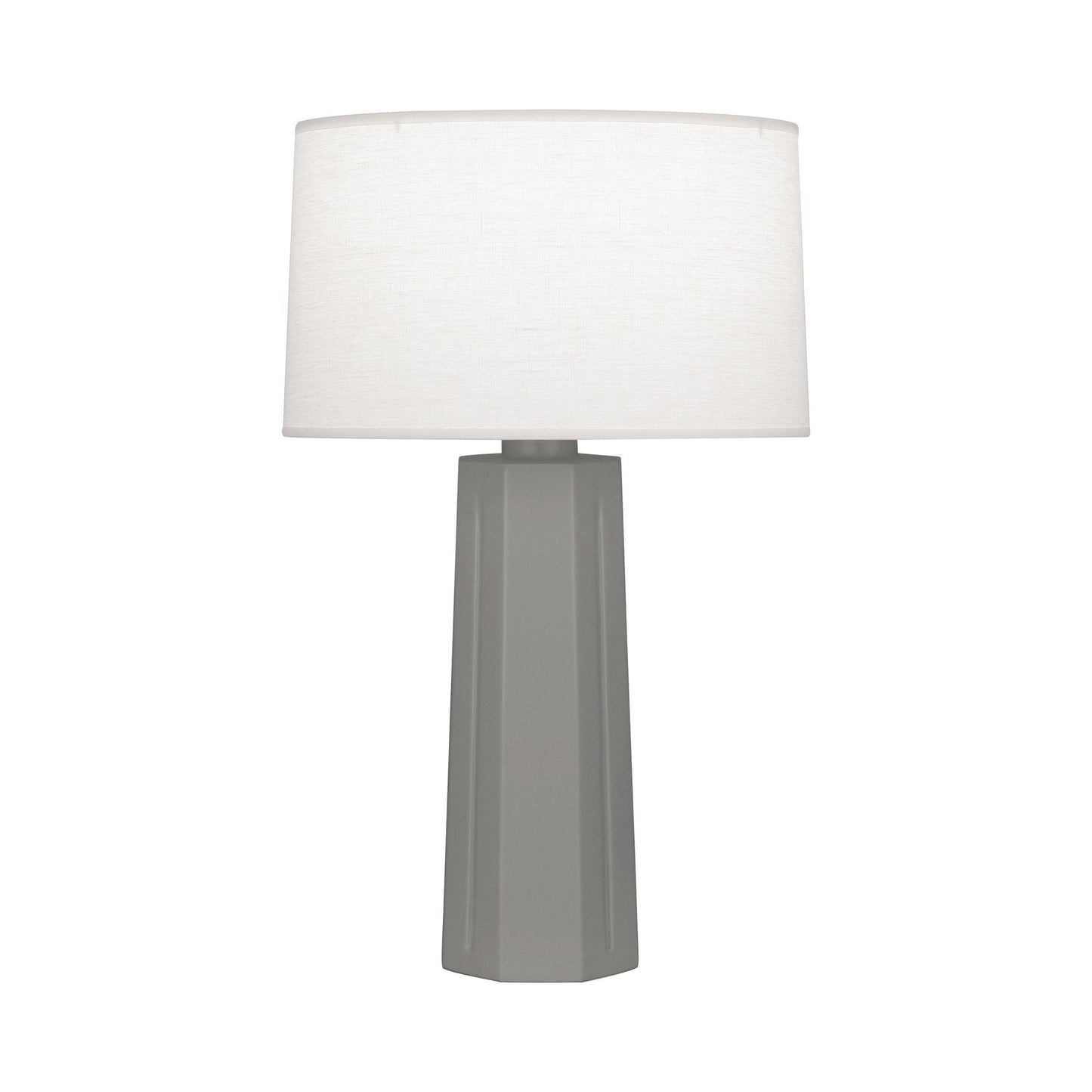 Mason Table Lamp in Matte Smokey Taupe.