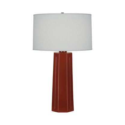 Mason Table Lamp in Oxblood.