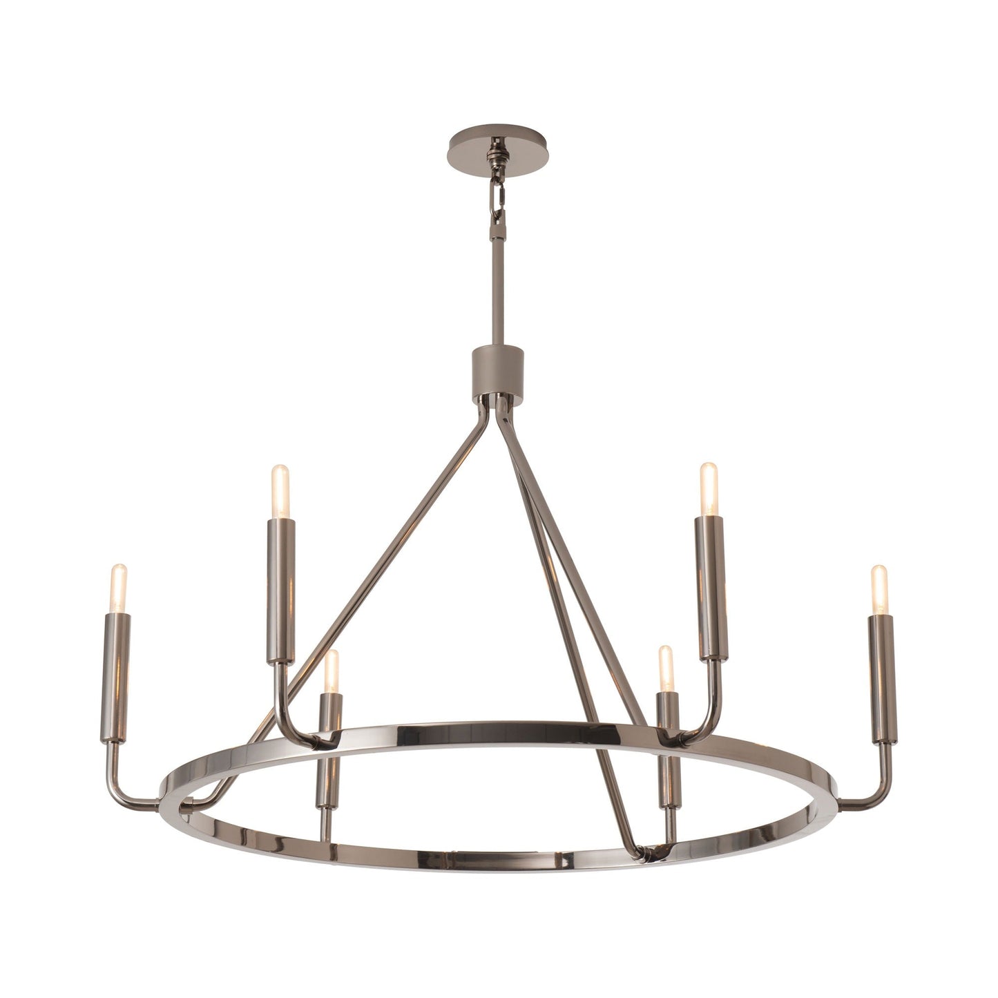Mavisten Edition Carbonia Chandelier in Black Chrome.