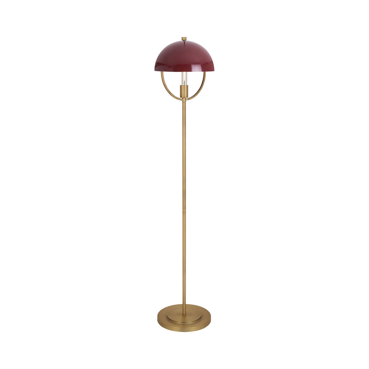 Mavisten Edition Copernica Floor Lamp in Lacquered Burnished Brass/Oxblood.