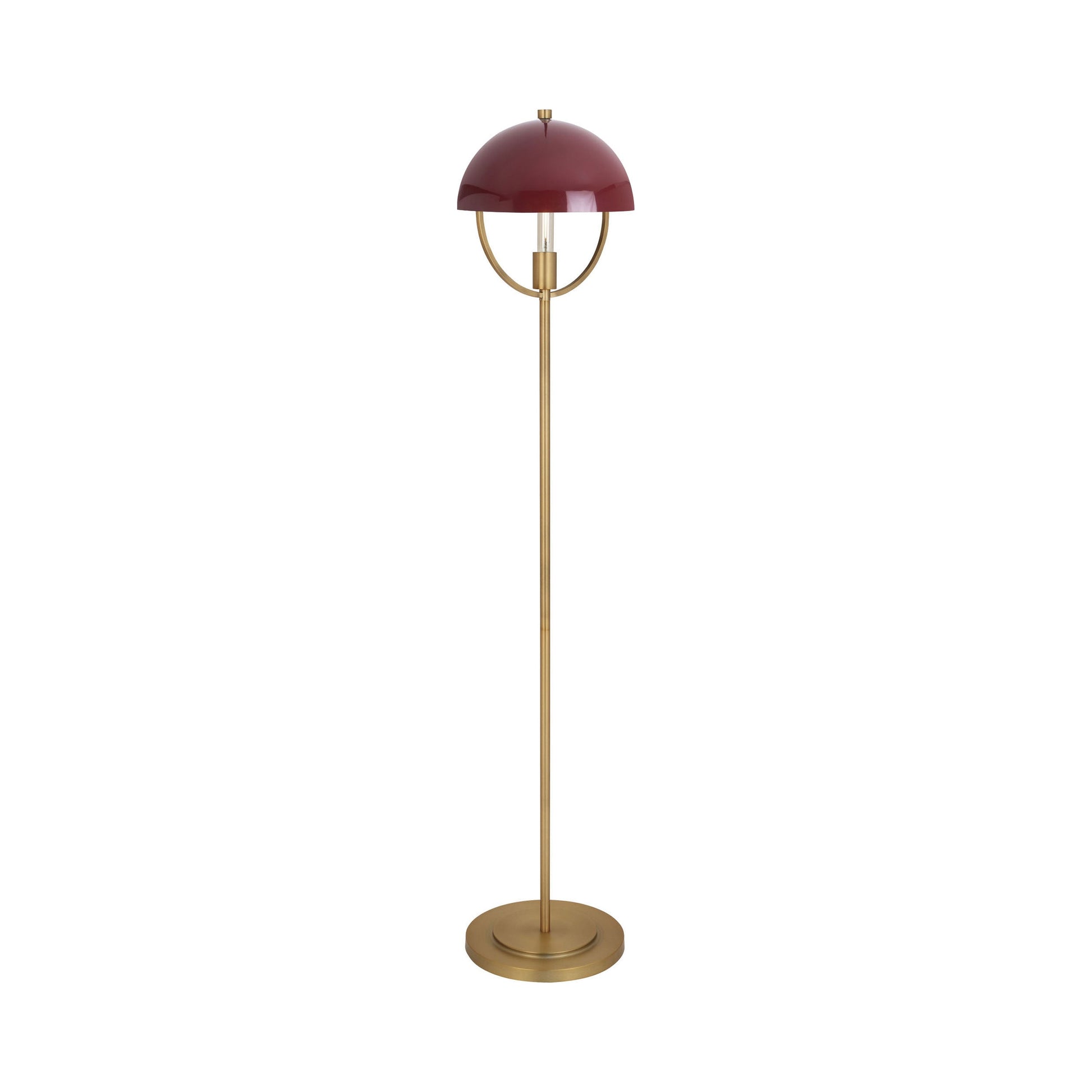 Mavisten Edition Copernica Floor Lamp in Lacquered Burnished Brass/Oxblood.