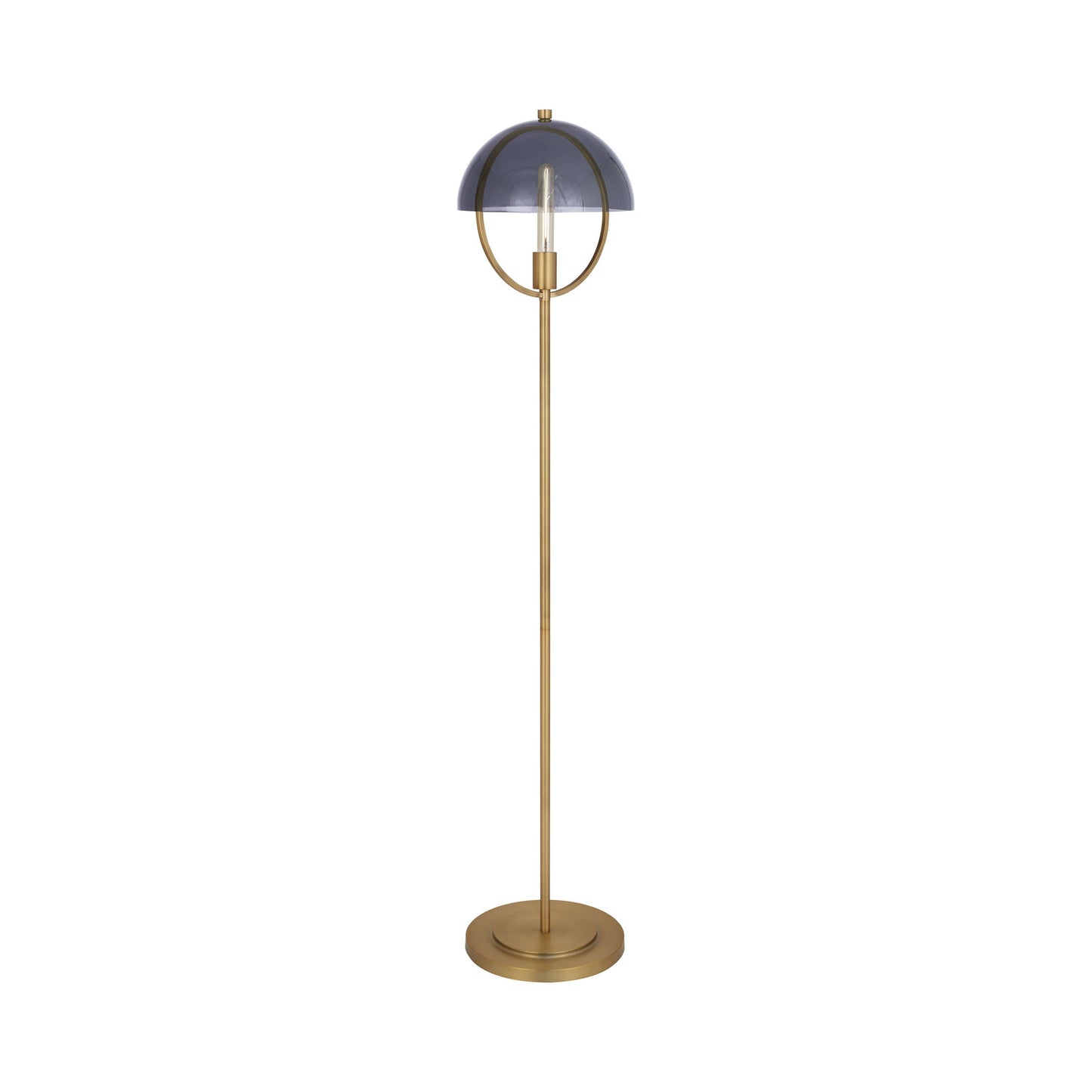 Mavisten Edition Copernica Floor Lamp in Lacquered Burnished Brass/Smoked Glass.