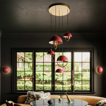 Mavisten Edition Copernica Multi Light Pendant Light in living room.