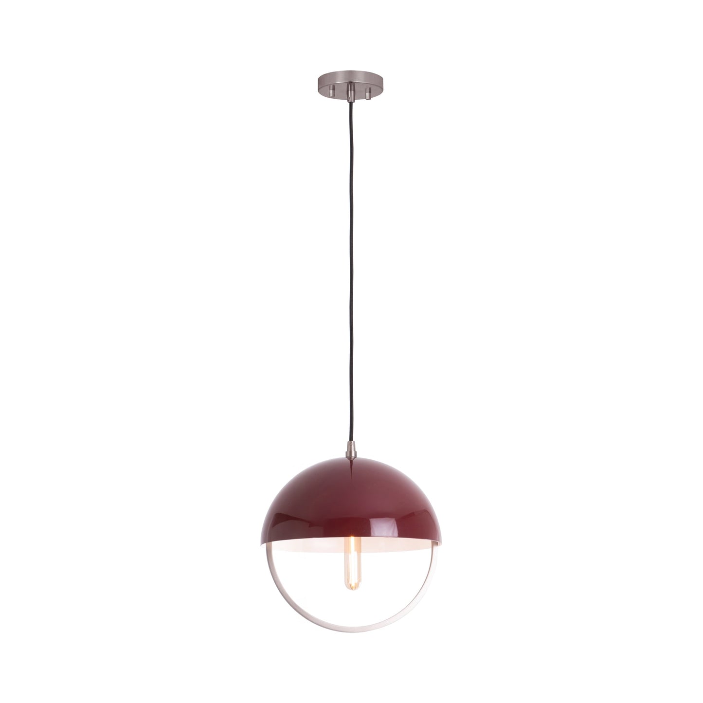 Mavisten Edition Copernica Pendant Light in Pewter/Oxblood.