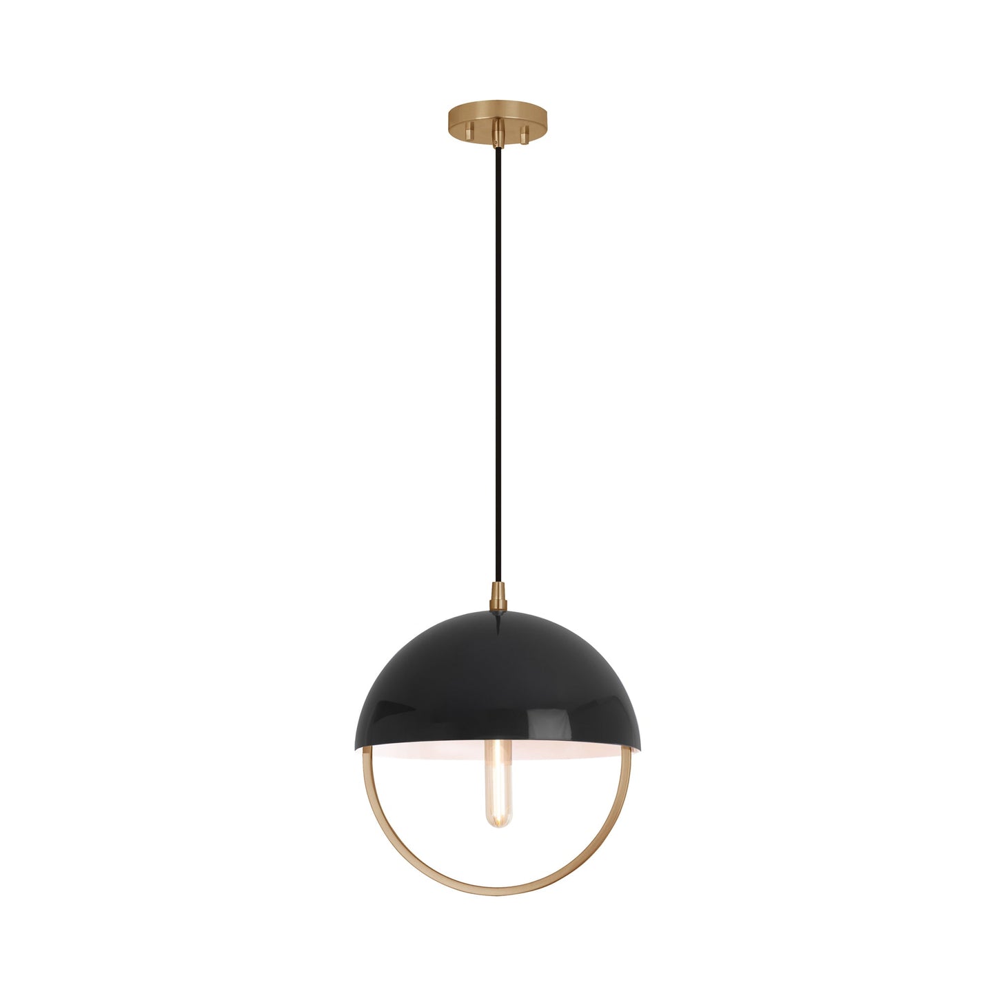 Mavisten Edition Copernica Pendant Light in Lacquered Burnished Brass/Piano Black.