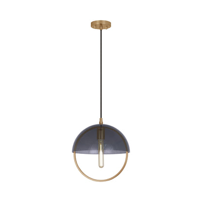 Mavisten Edition Copernica Pendant Light in Lacquered Burnished Brass/Smoked Glass.