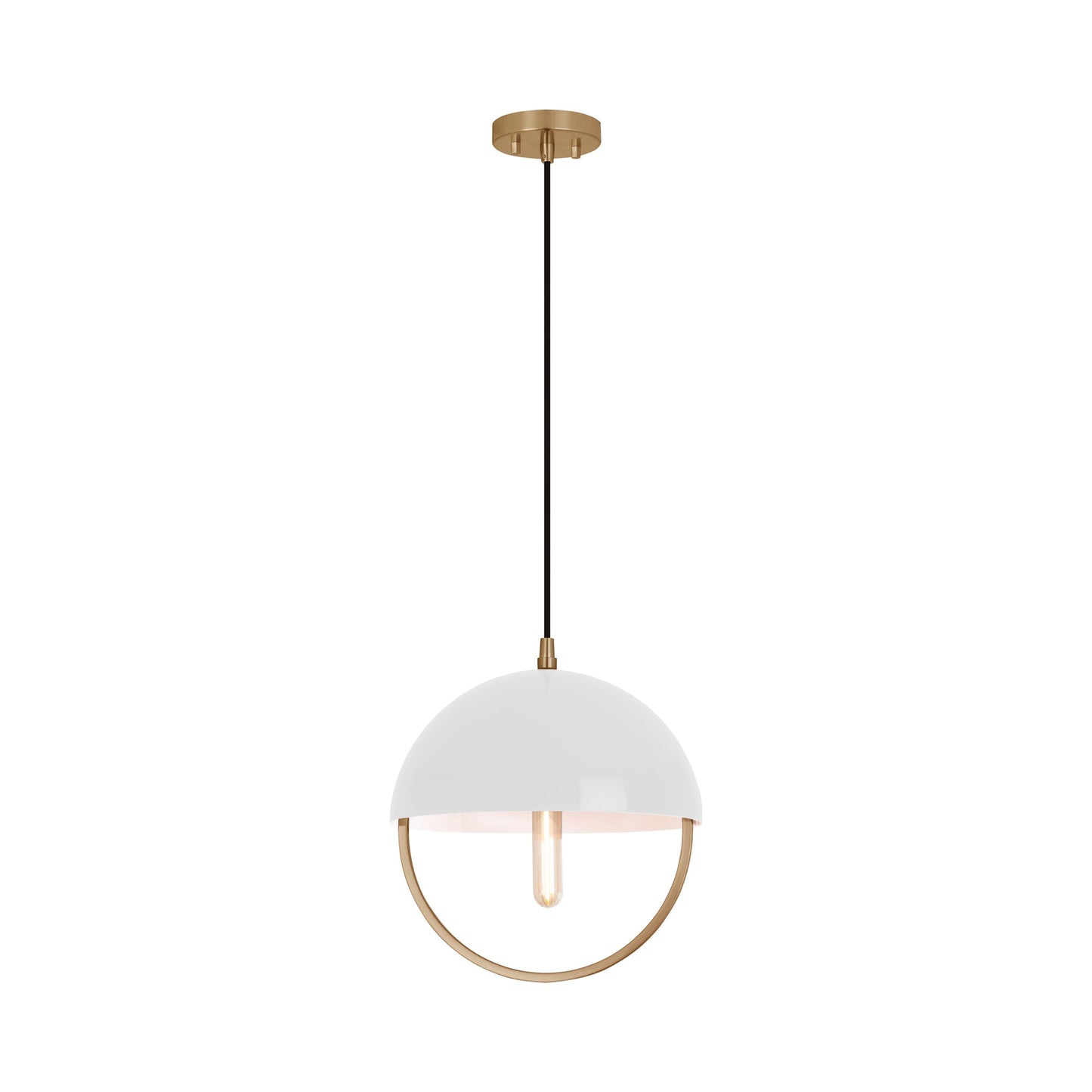 Mavisten Edition Copernica Pendant Light in Lacquered Burnished Brass/White.