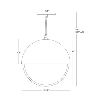 Mavisten Edition Copernica Pendant Light - line drawing.