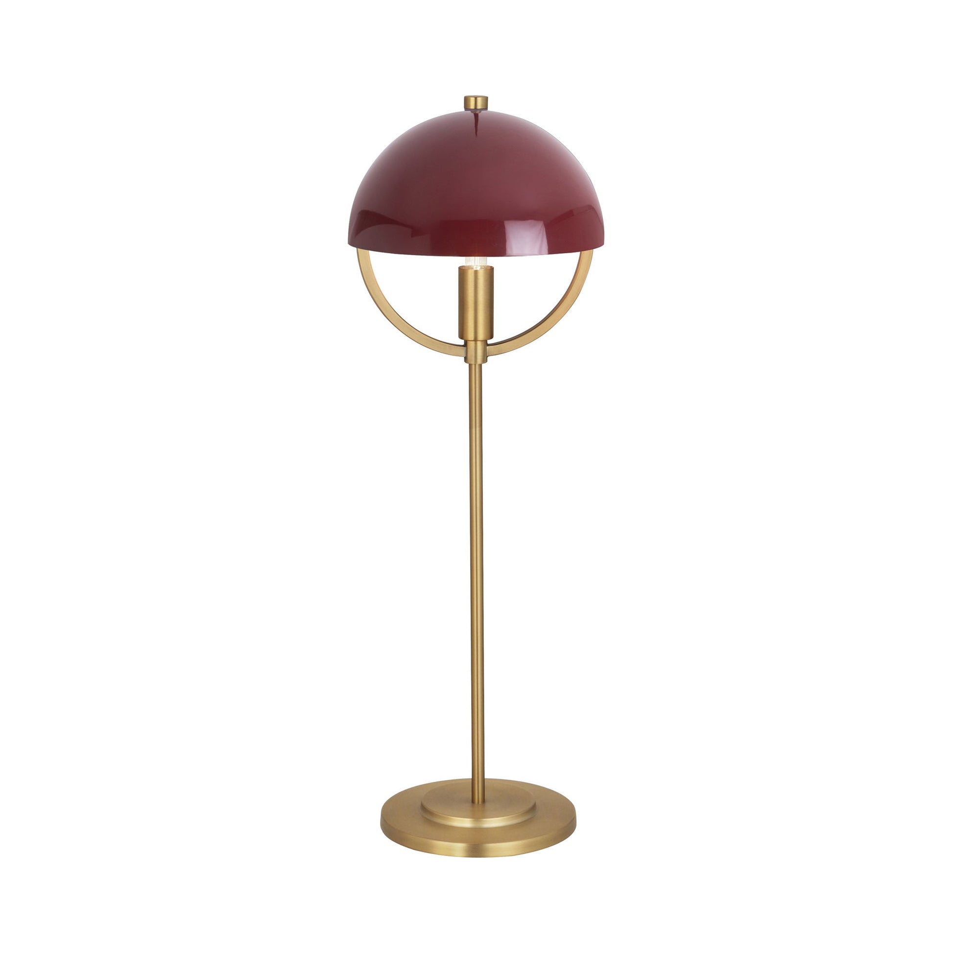 Mavisten Edition Copernica Table Lamp in Lacquered Burnished Brass/Oxblood.