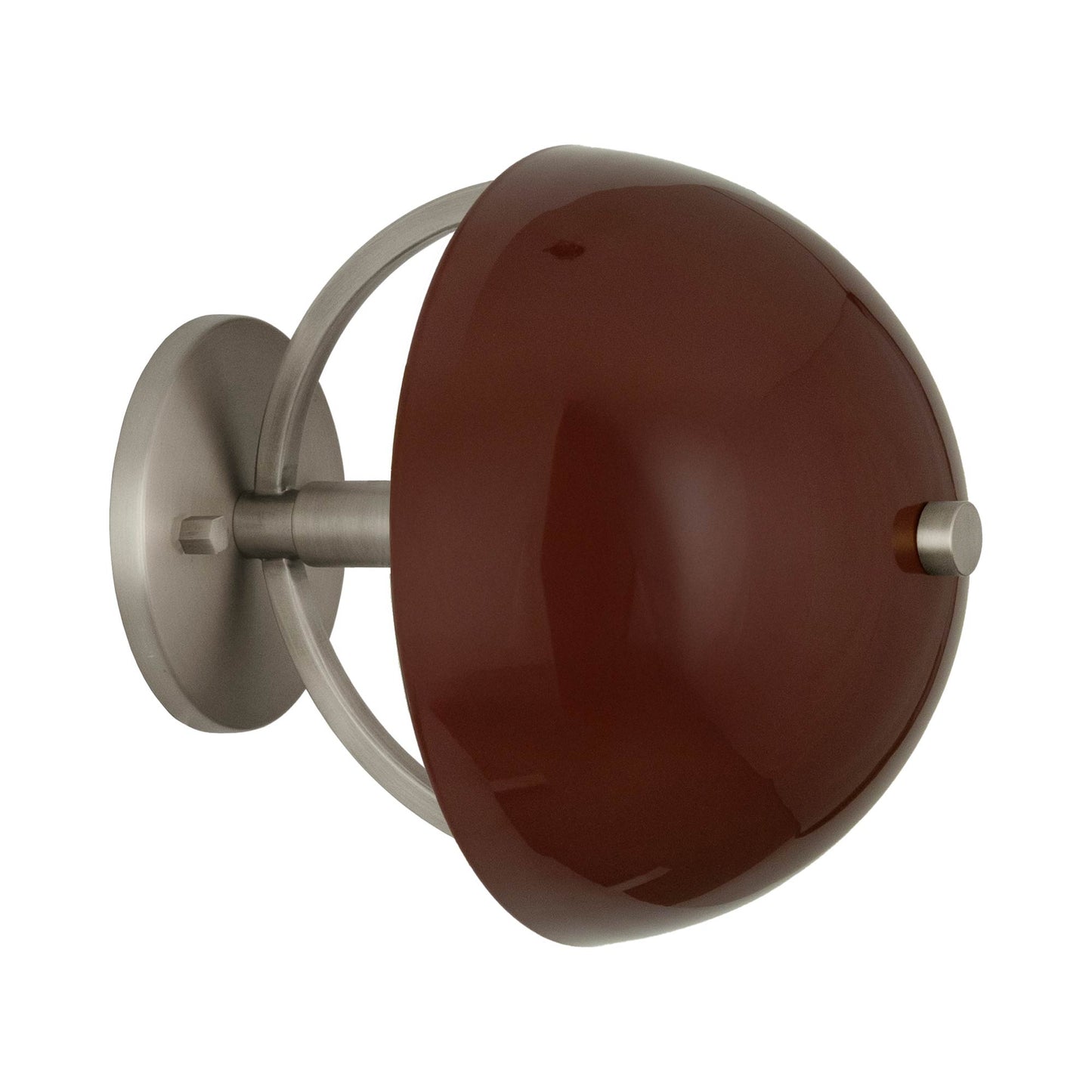 Mavisten Edition Copernica Wall Light in Pewter/Oxblood.