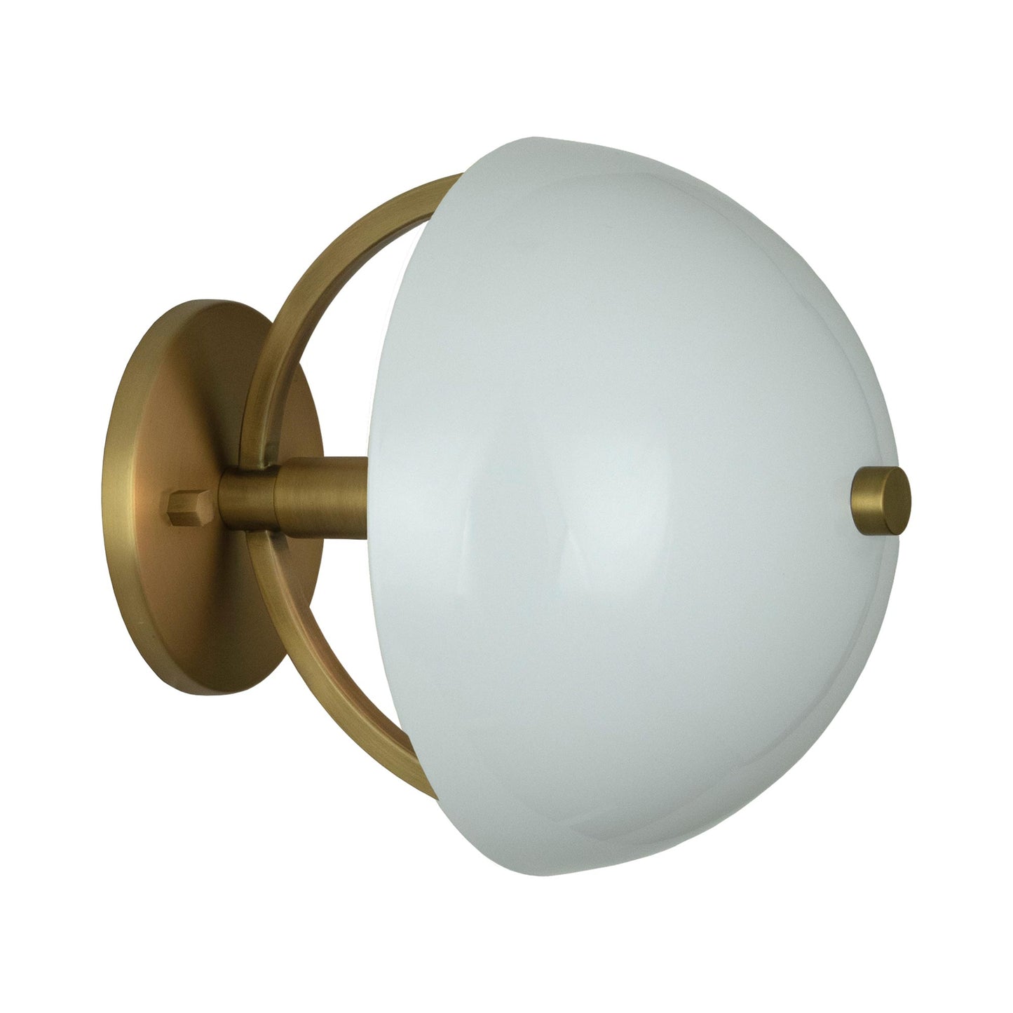 Mavisten Edition Copernica Wall Light in Lacquered Burnished Brass/White.