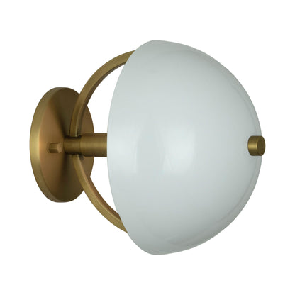 Mavisten Edition Copernica Wall Light in Lacquered Burnished Brass/White.