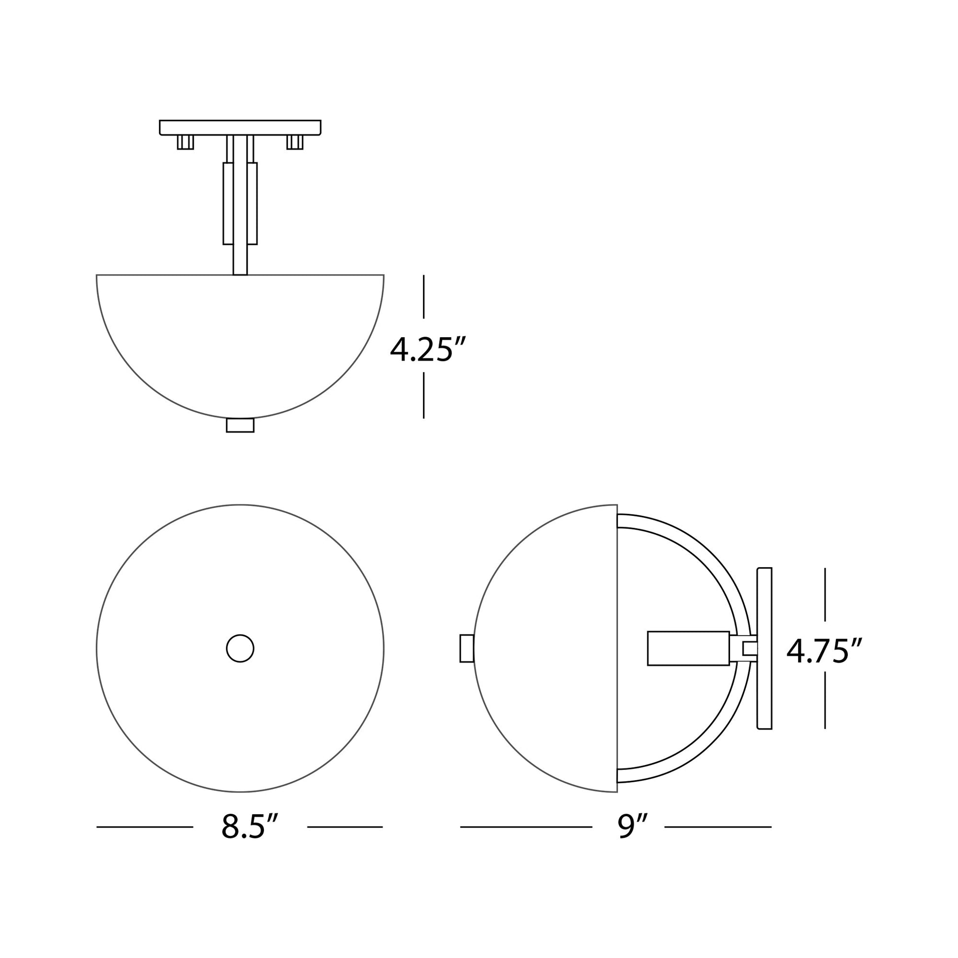 Mavisten Edition Copernica Wall Light - line drawing.