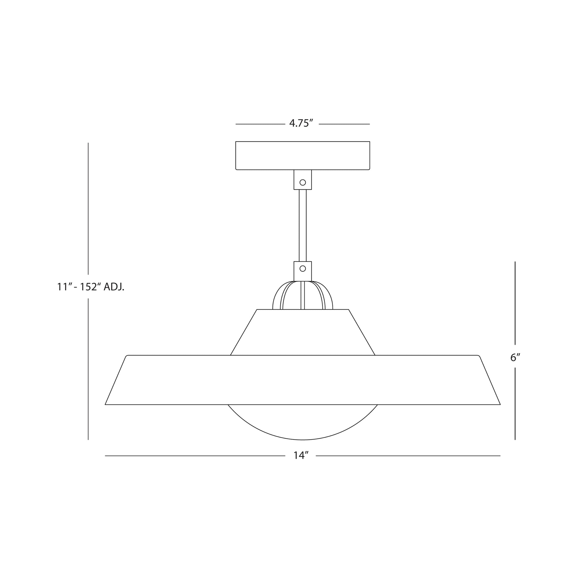 Mavisten Edition Far Pendant Light - line drawing.