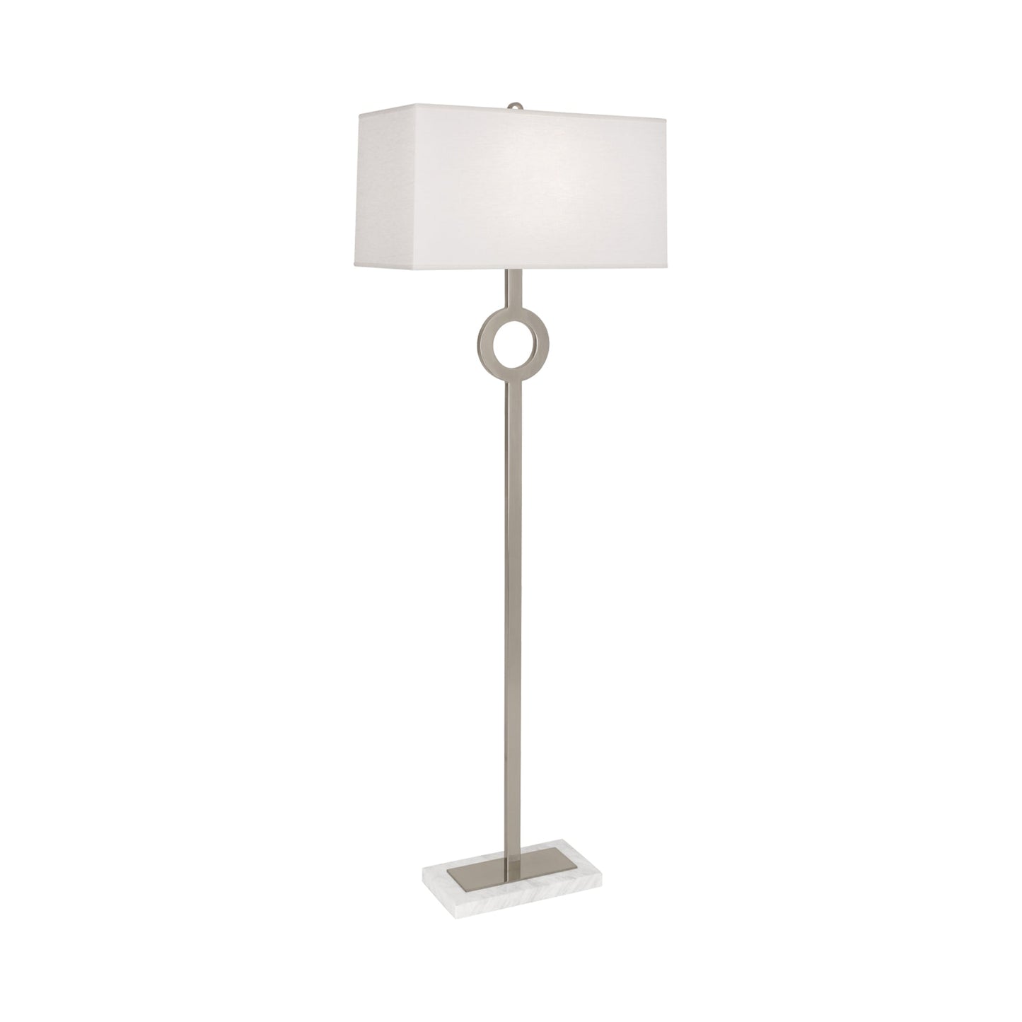 Oculus Floor Lamp in Antique Silver/Oyster.