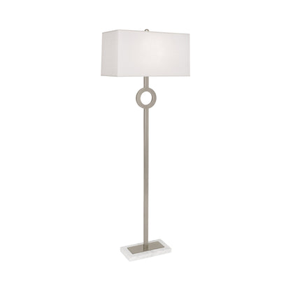 Oculus Floor Lamp in Antique Silver/Oyster.