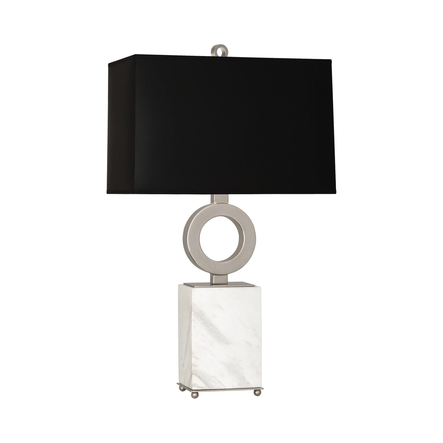 Oculus Table Lamp in Antique Silver/Black.