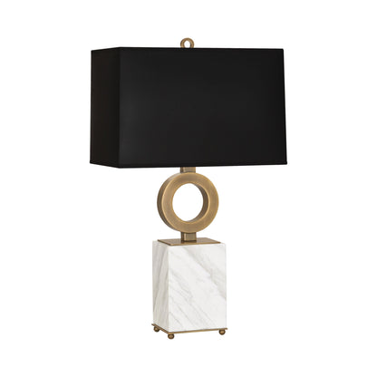 Oculus Table Lamp in Warm Brass/Black.