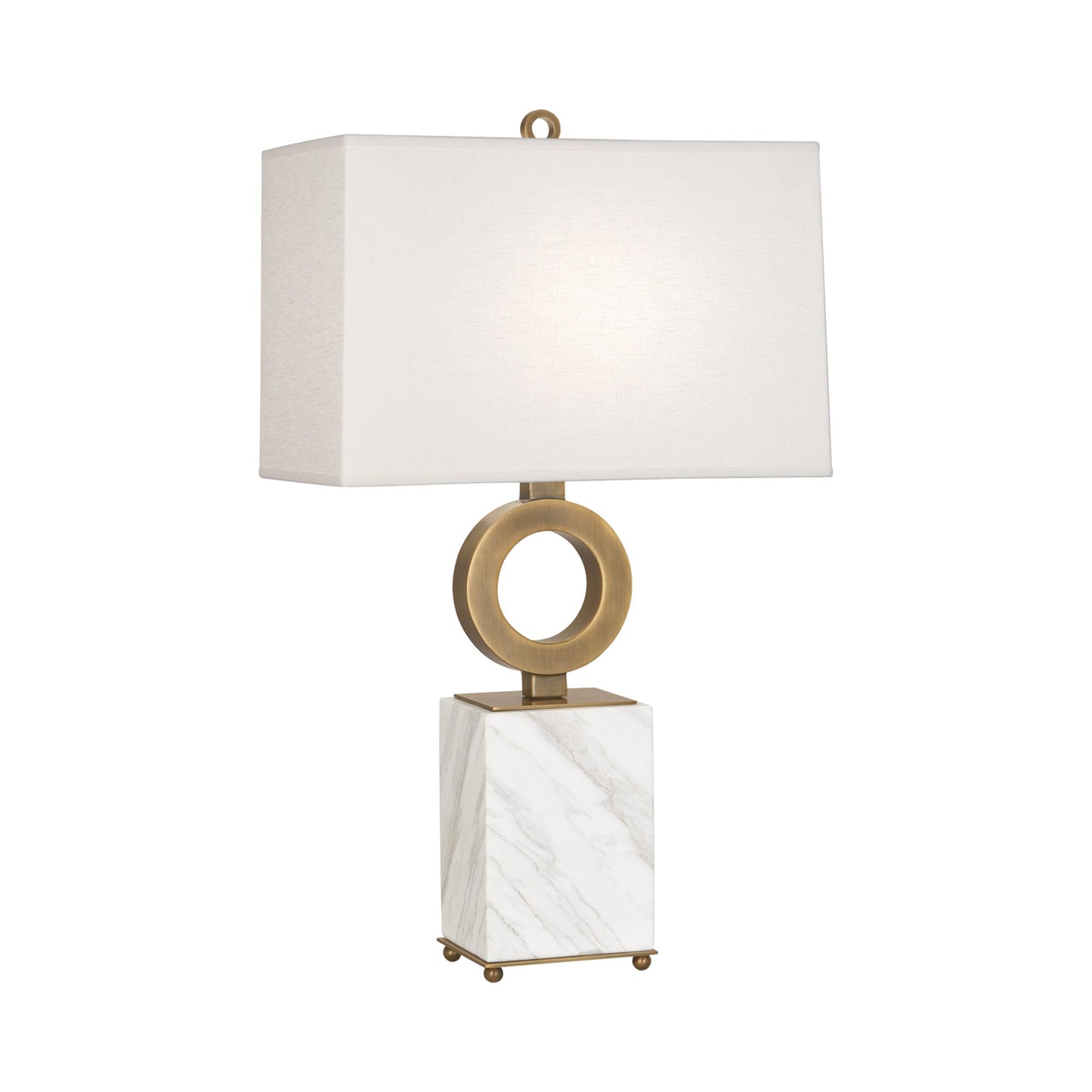 Oculus Table Lamp in Warm Brass/Oyster.