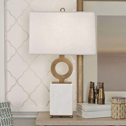 Oculus Table Lamp in living room.