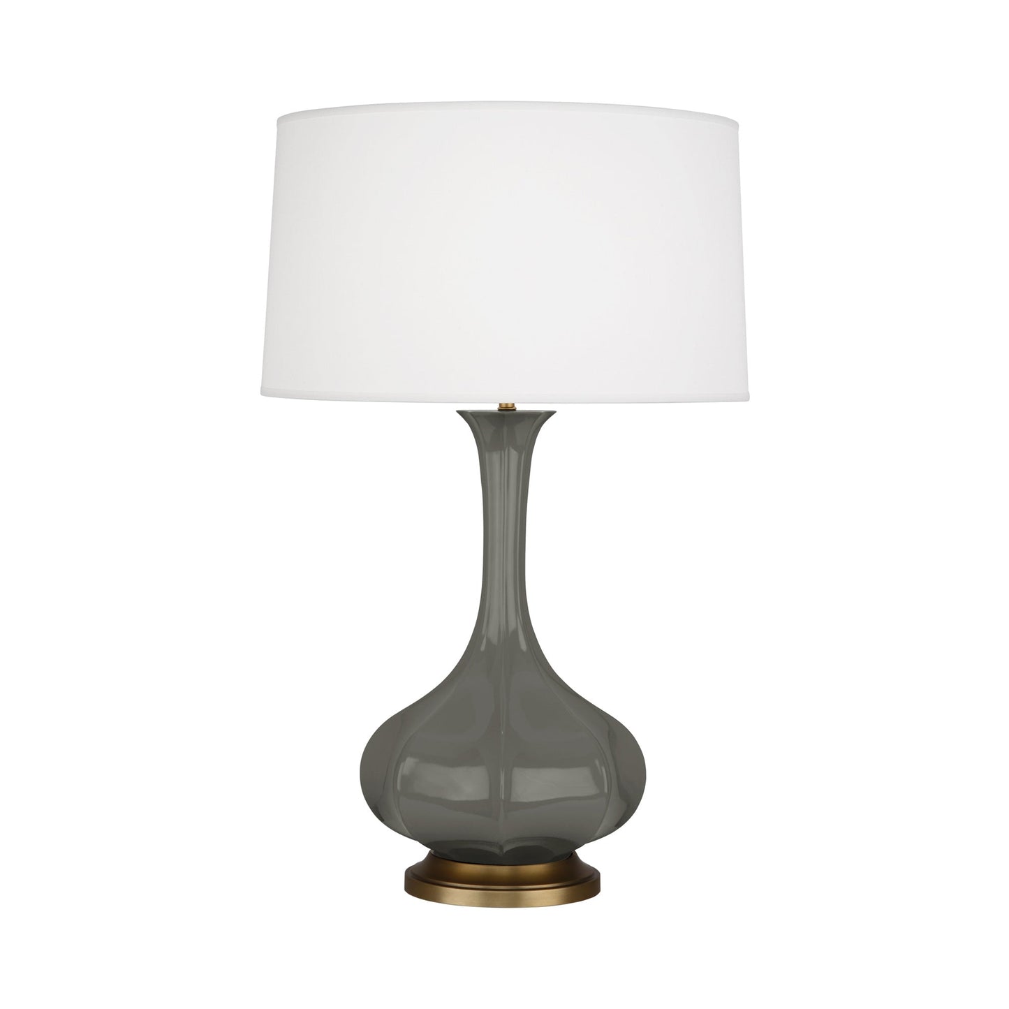 Pike Table Lamp in Ash/Aged Brass.