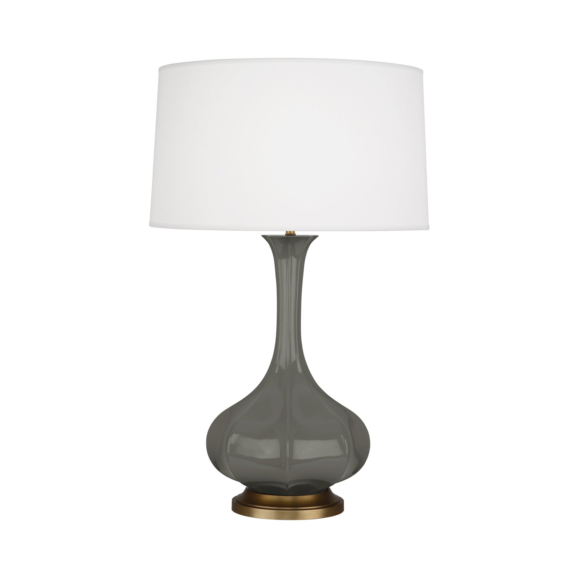 Pike Table Lamp in Ash/Aged Brass.