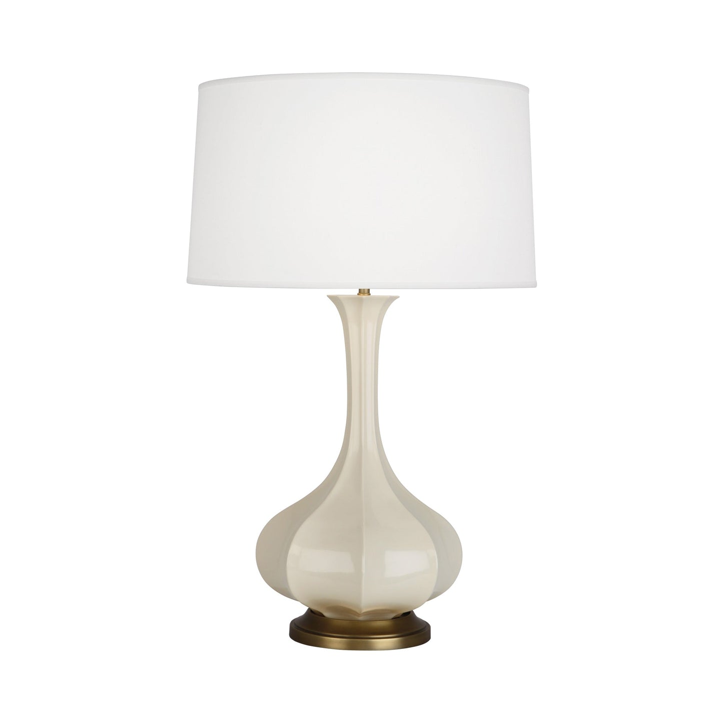 Pike Table Lamp in Bone/Aged Brass.