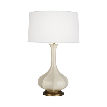 Pike Table Lamp in Bone/Aged Brass.