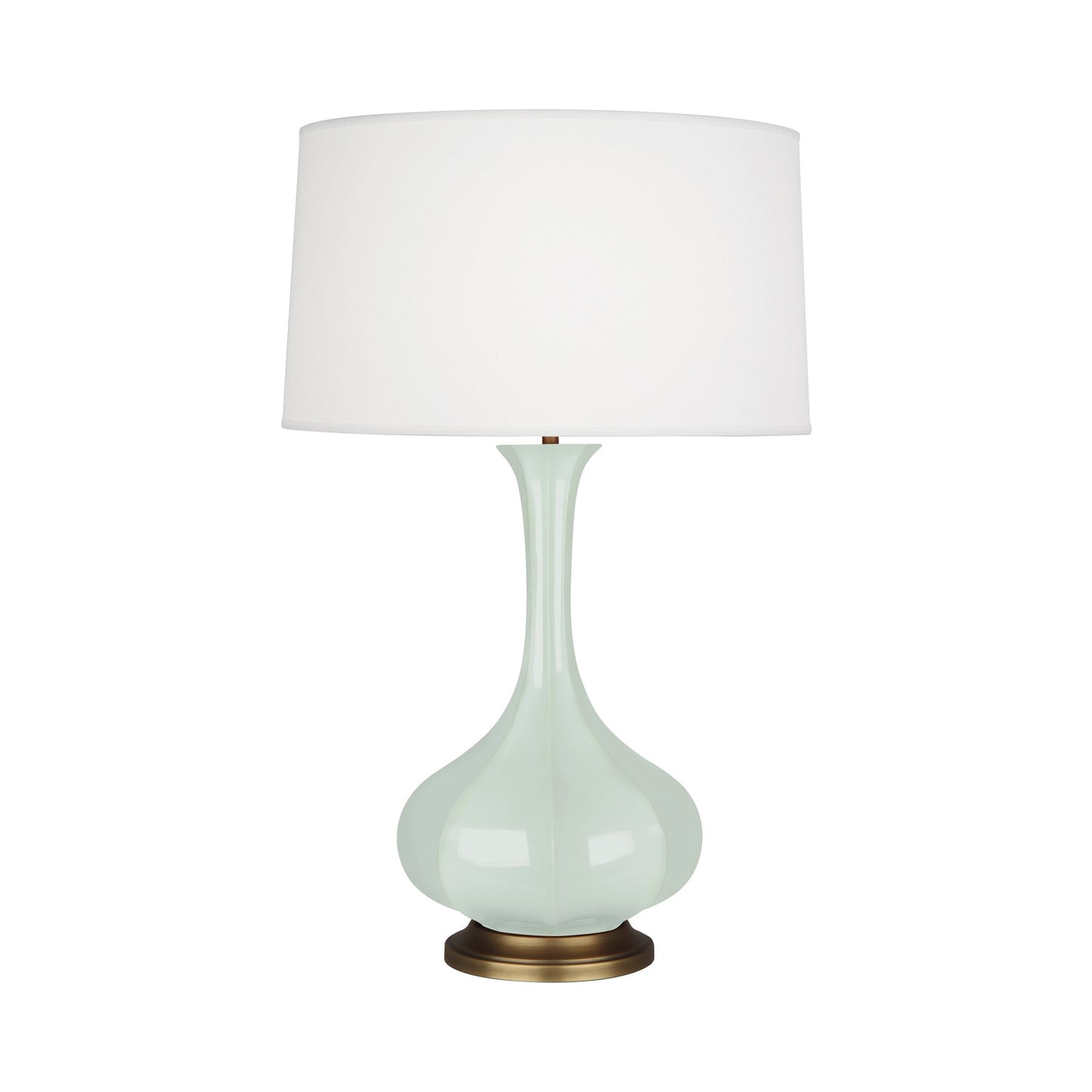 Pike Table Lamp in Celadon/Aged Brass.