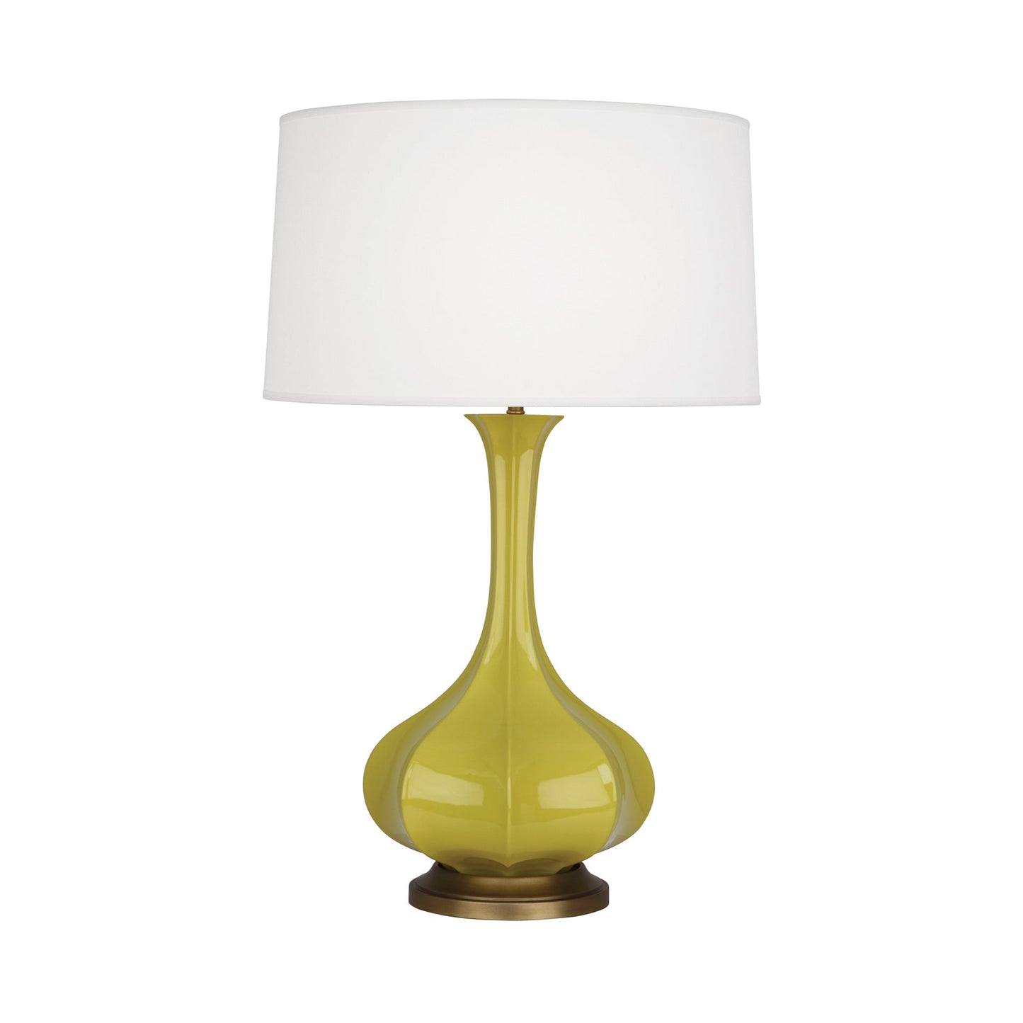 Pike Table Lamp in Citron/Aged Brass.