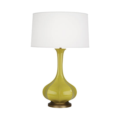 Pike Table Lamp in Citron/Aged Brass.