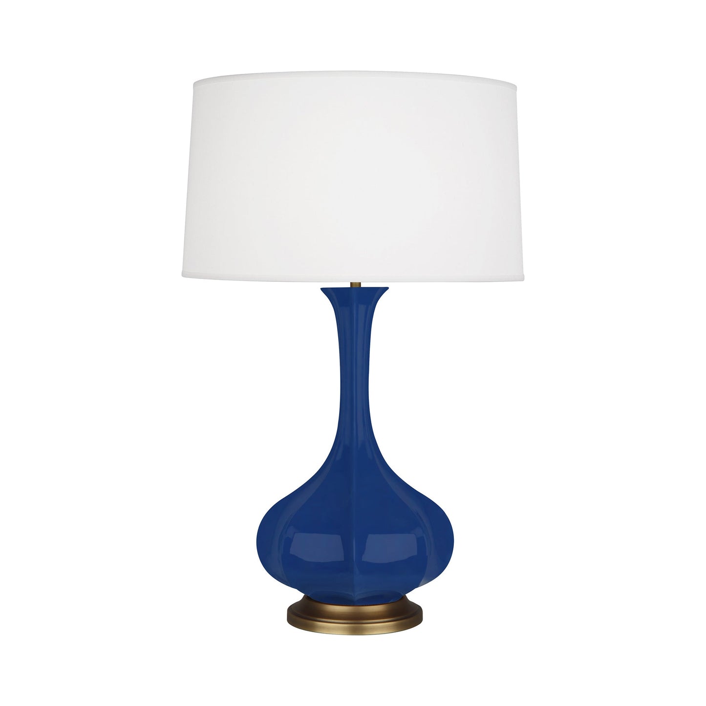 Pike Table Lamp in Cobalt/Aged Brass.